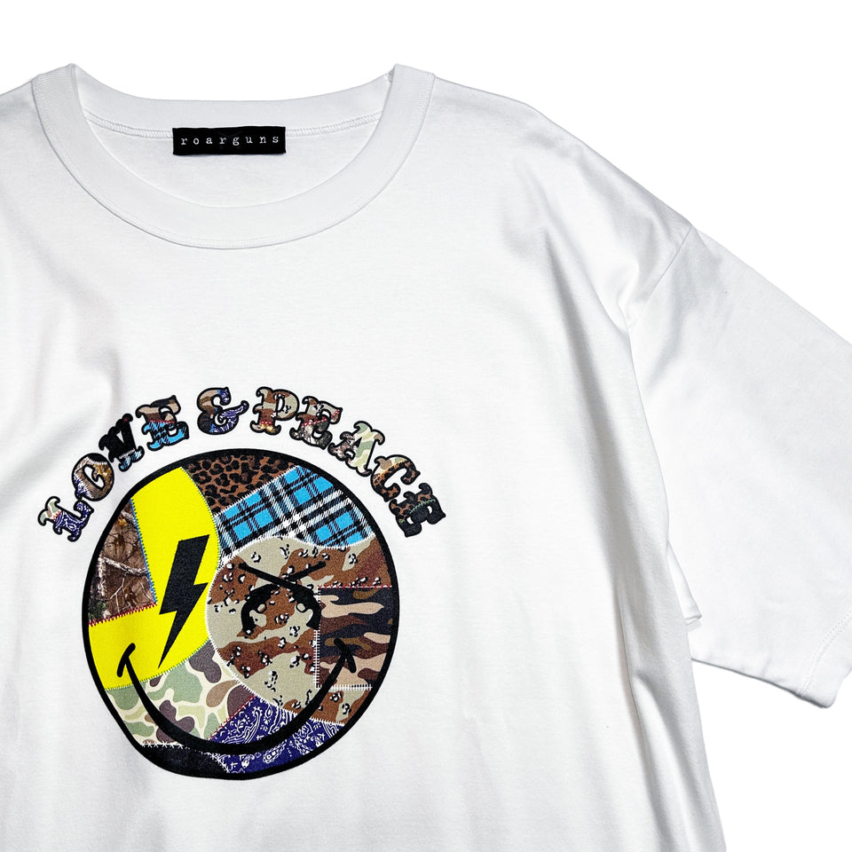 画像をギャラリービューアに読み込む, PATCHWORK SMILE T-SHIRT / WHITE
