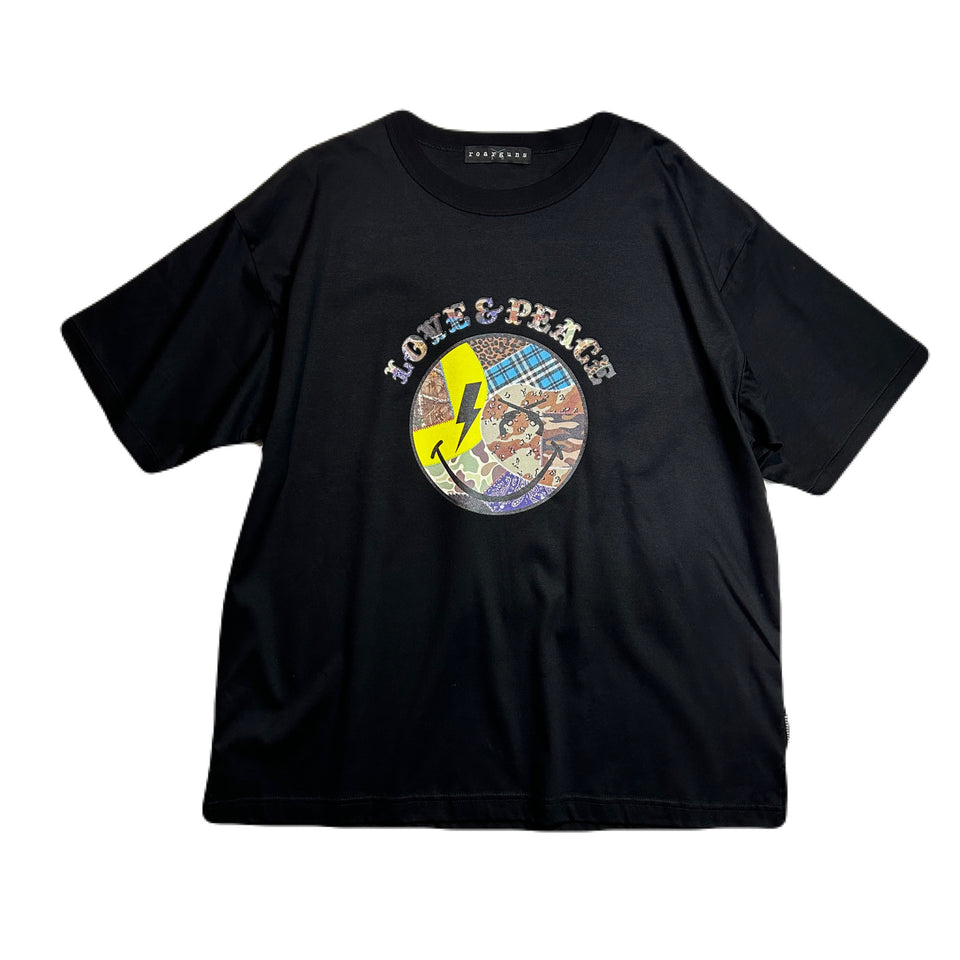画像をギャラリービューアに読み込む, PATCHWORK SMILE T-SHIRT / BLACK