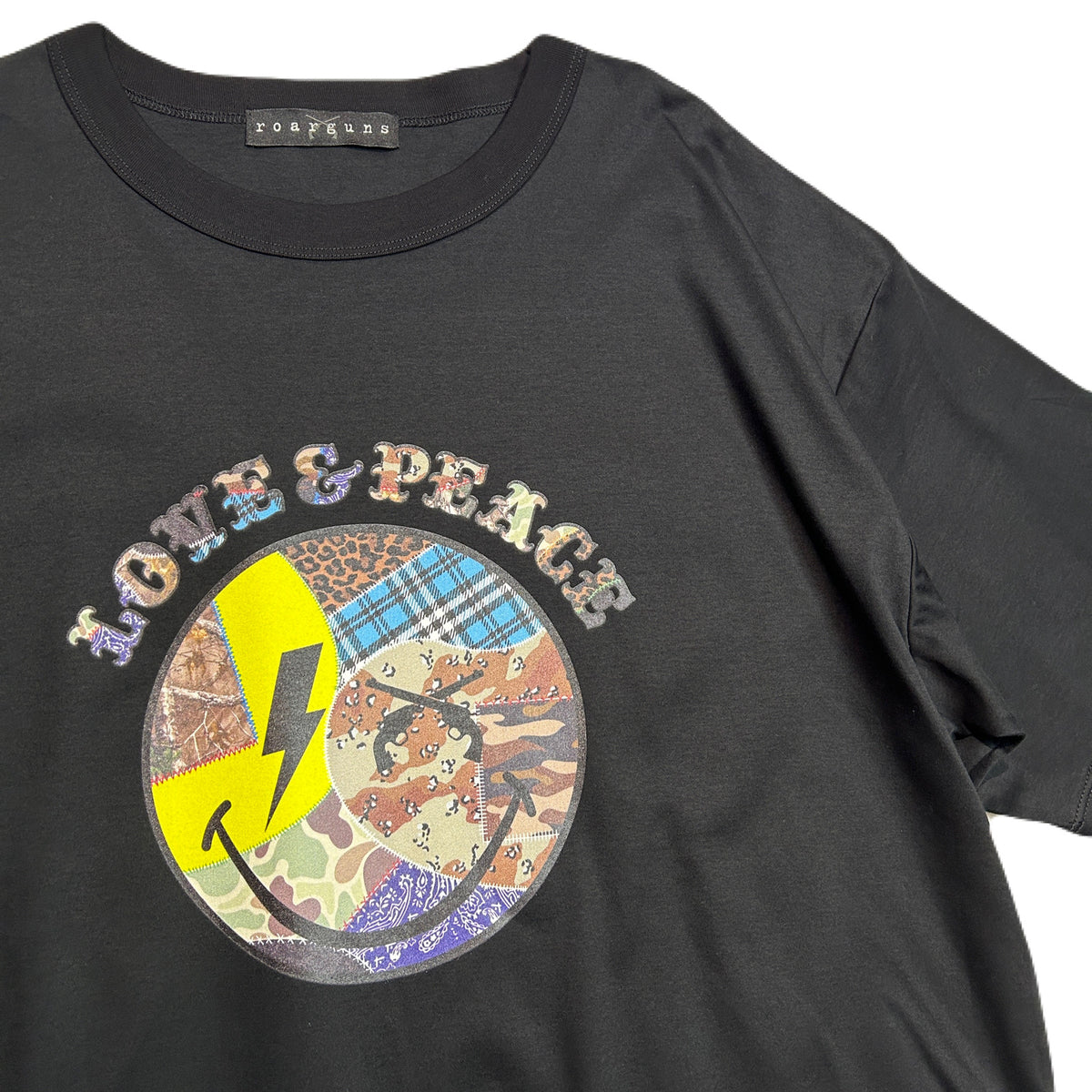 PATCHWORK SMILE T-SHIRT / BLACK