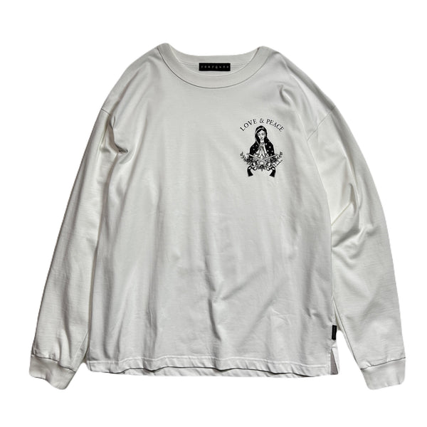 MARIA PRINT L/S T-SHIRT / WHITE