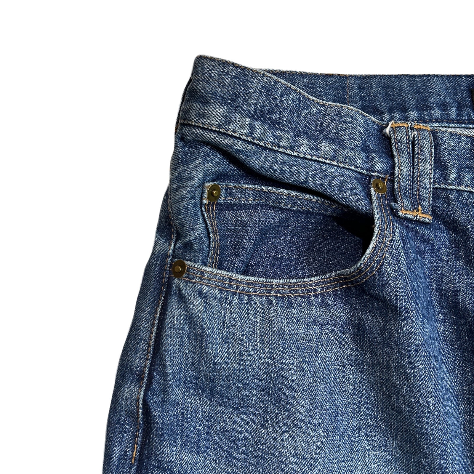 画像をギャラリービューアに読み込む, VINTAGE WASH SELVEDGE DENIM PANTS / INDIGO