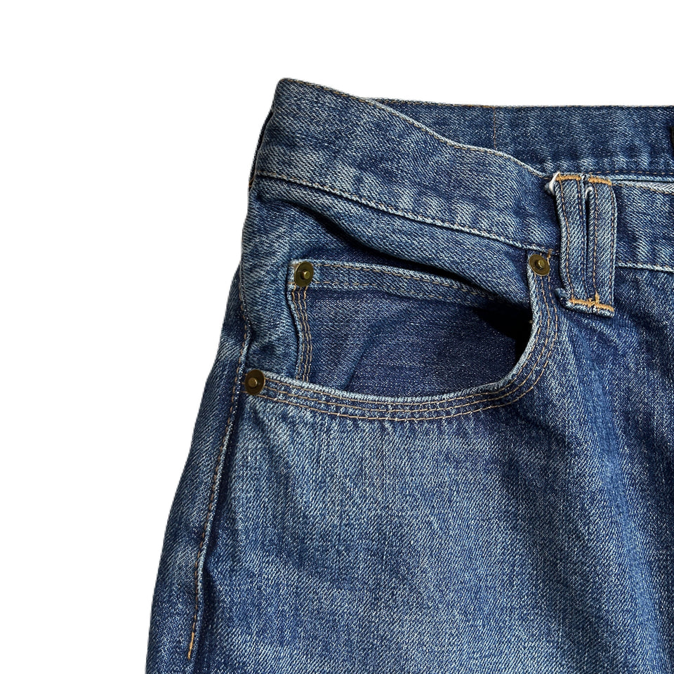 画像をギャラリービューアに読み込む, VINTAGE WASH SELVEDGE DENIM PANTS / INDIGO