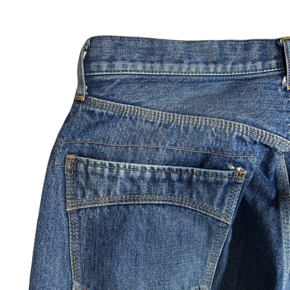 画像をギャラリービューアに読み込む, VINTAGE WASH SELVEDGE DENIM PANTS / INDIGO