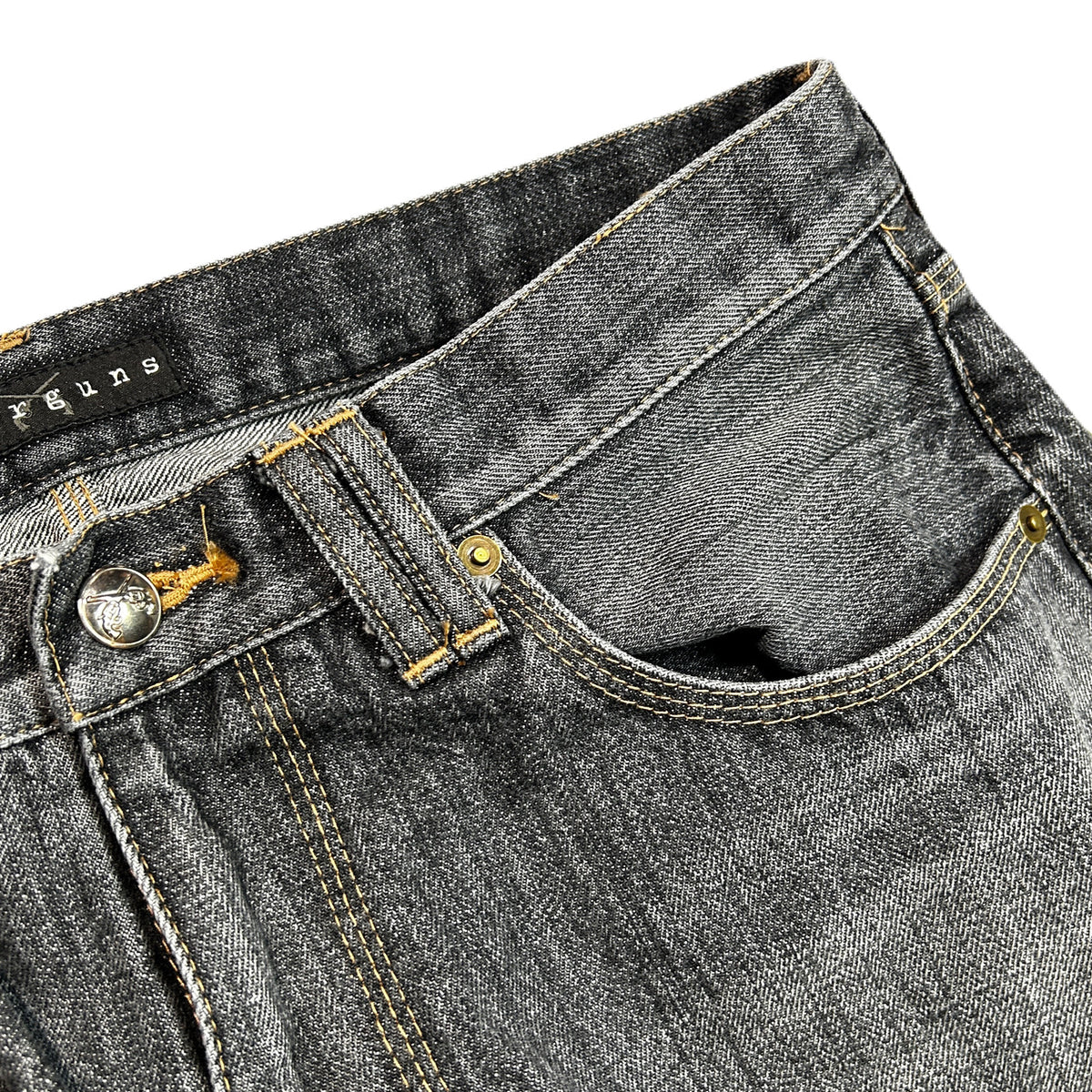 VINTAGE WASH SELVEDGE DENIM PANTS / BLACK