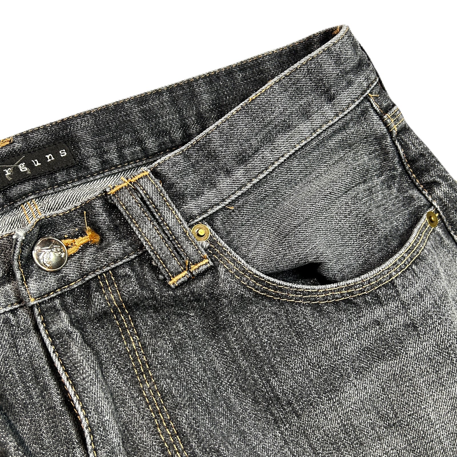 画像をギャラリービューアに読み込む, VINTAGE WASH SELVEDGE DENIM PANTS / BLACK