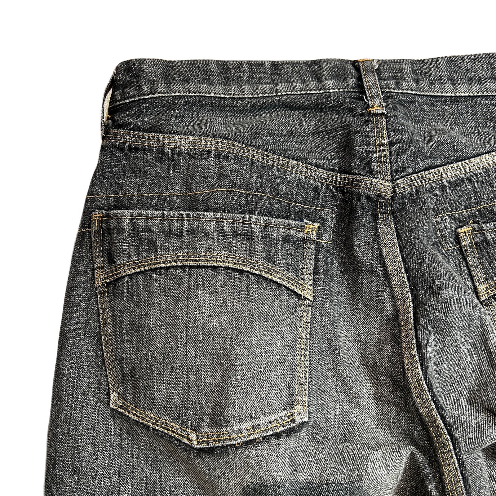 画像をギャラリービューアに読み込む, VINTAGE WASH SELVEDGE DENIM PANTS / BLACK