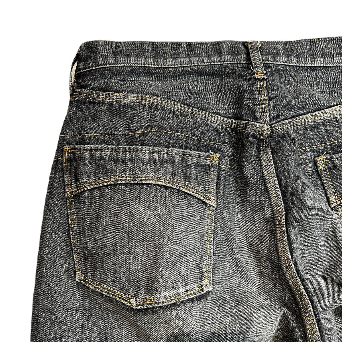 VINTAGE WASH SELVEDGE DENIM PANTS CROSSGUN / BLACK