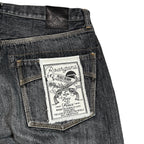 VINTAGE WASH SELVEDGE DENIM PANTS / BLACK