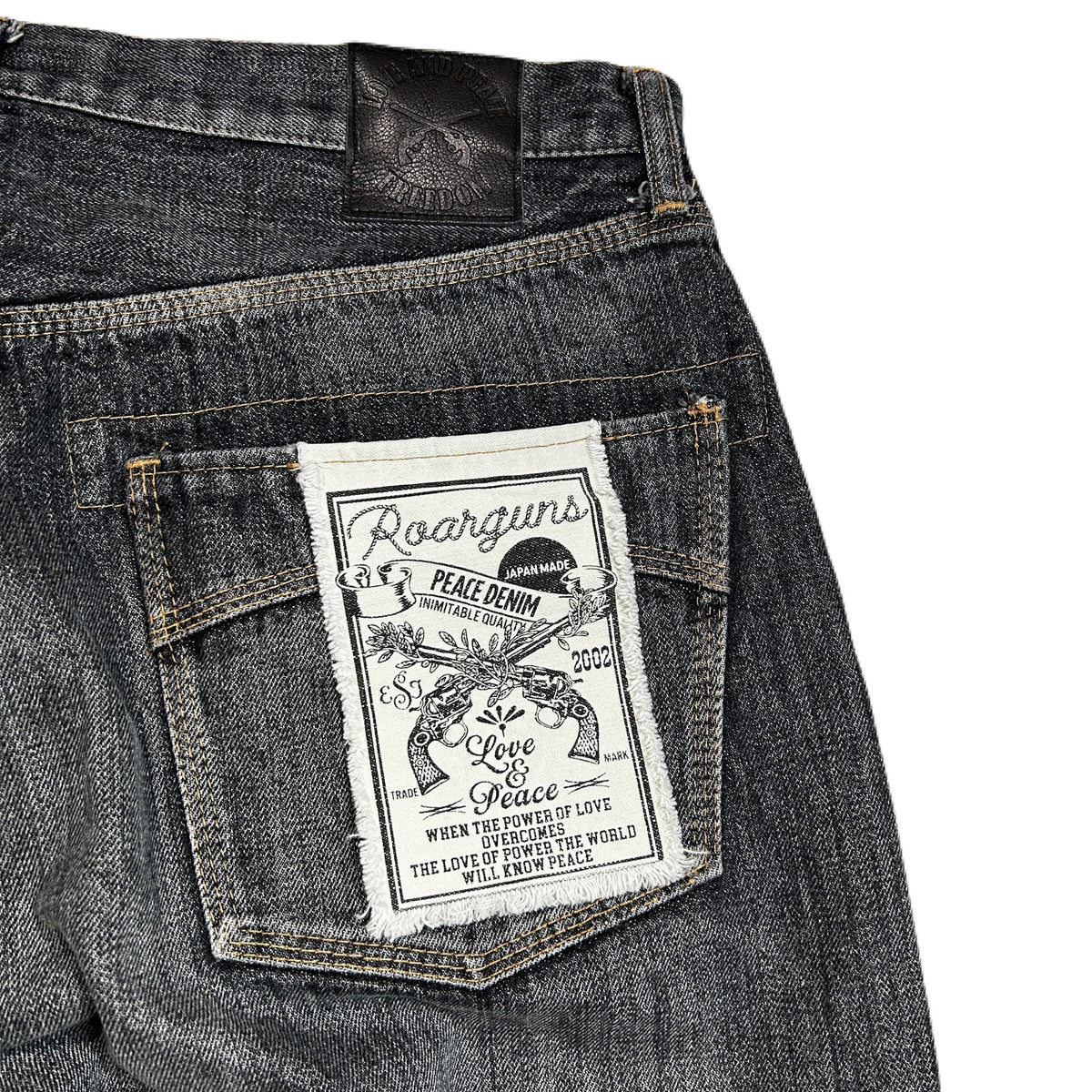 VINTAGE WASH SELVEDGE DENIM PANTS CROSSGUN / BLACK