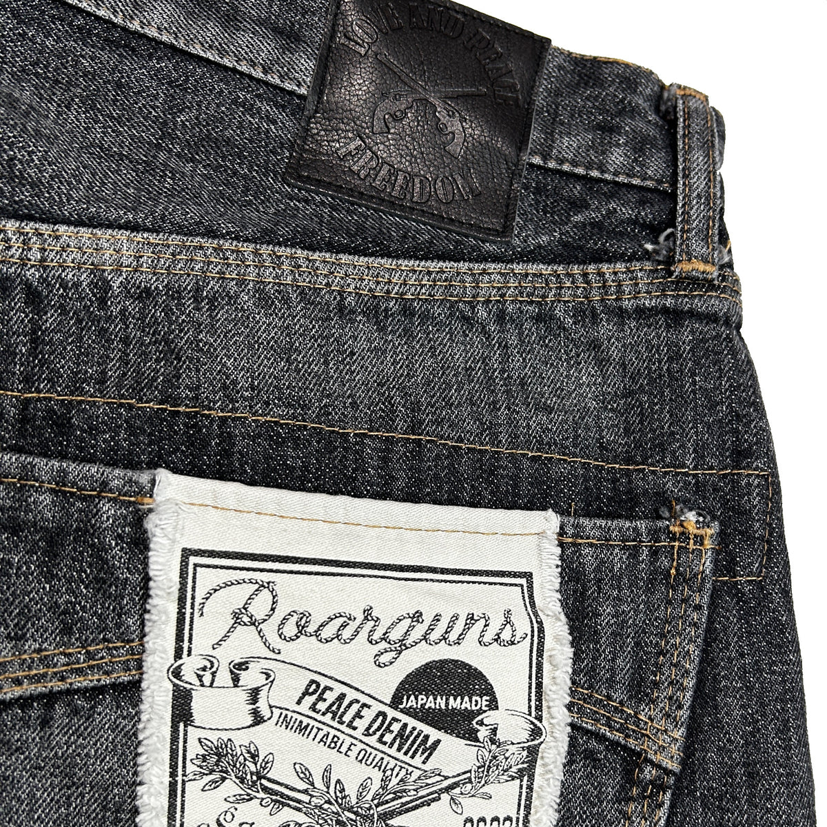 VINTAGE WASH SELVEDGE DENIM PANTS CROSSGUN / BLACK