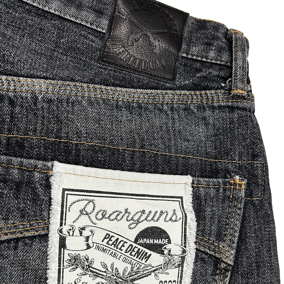 画像をギャラリービューアに読み込む, VINTAGE WASH SELVEDGE DENIM PANTS CROSSGUN / BLACK