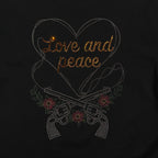 WOMENS HEART CROSSGUN T-SHIRT / BLACK