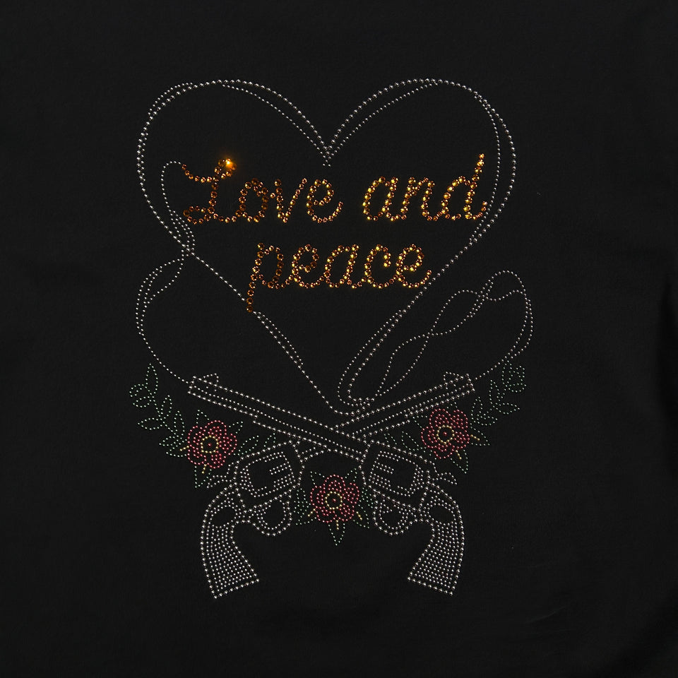 画像をギャラリービューアに読み込む, WOMENS HEART CROSSGUN T-SHIRT / BLACK