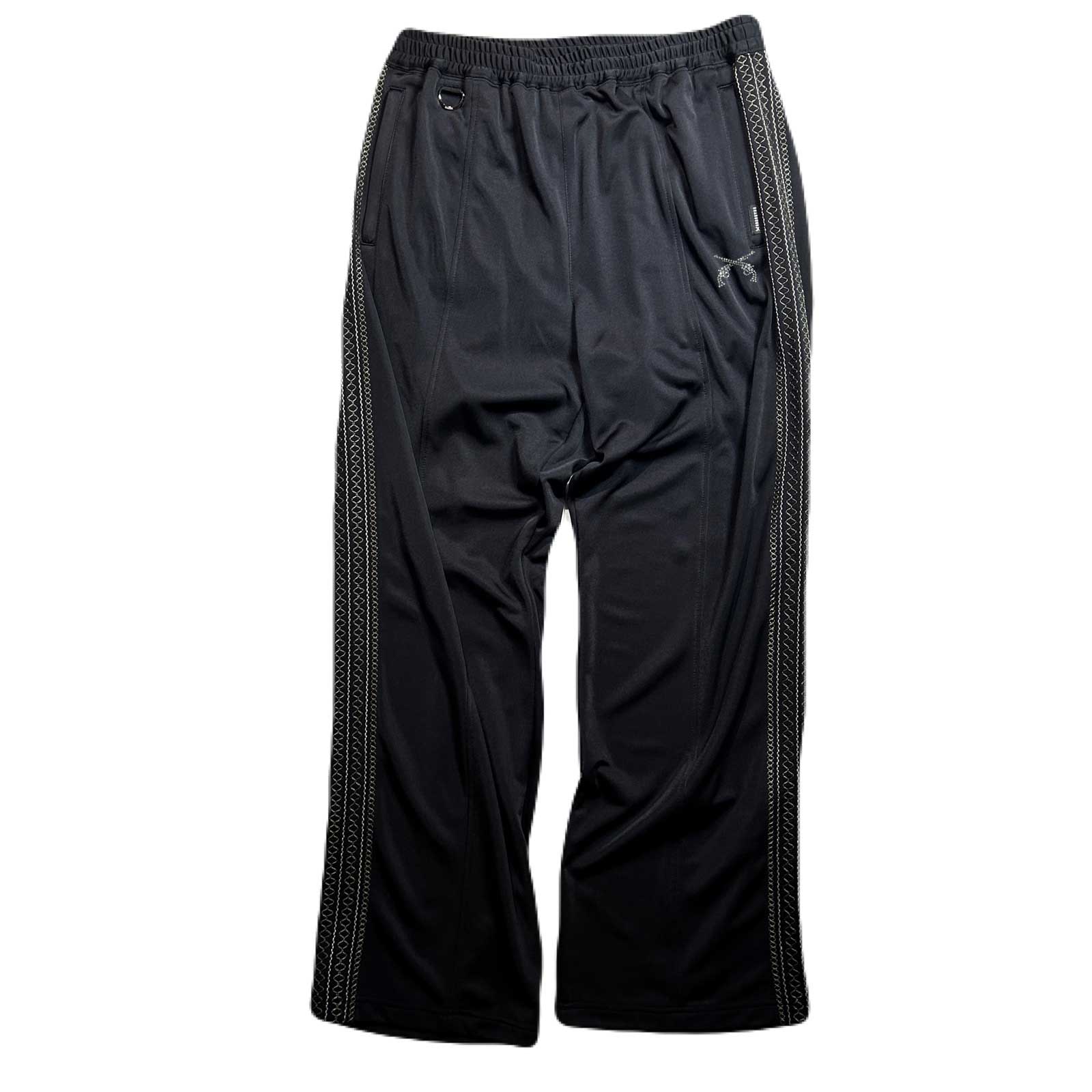 画像をギャラリービューアに読み込む, SATIN SIDE LINE PANTS  / BLACK