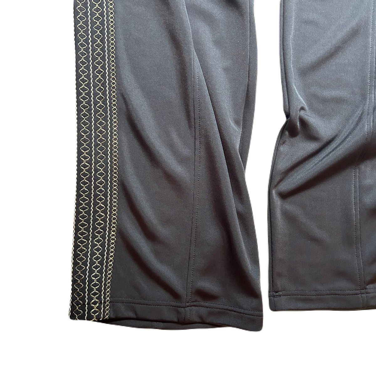 SATIN SIDE LINE PANTS  / BLACK