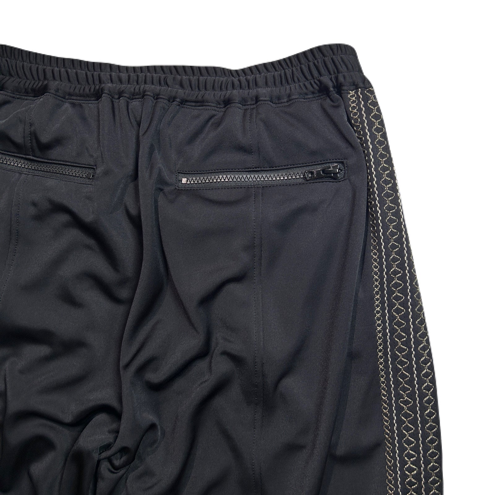 画像をギャラリービューアに読み込む, SATIN SIDE LINE PANTS  / BLACK