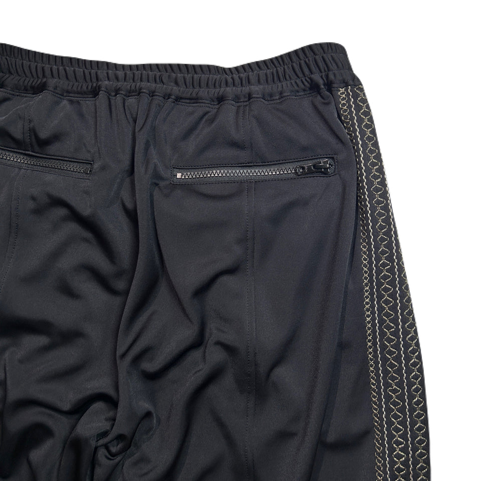 画像をギャラリービューアに読み込む, SATIN SIDE LINE PANTS  / BLACK