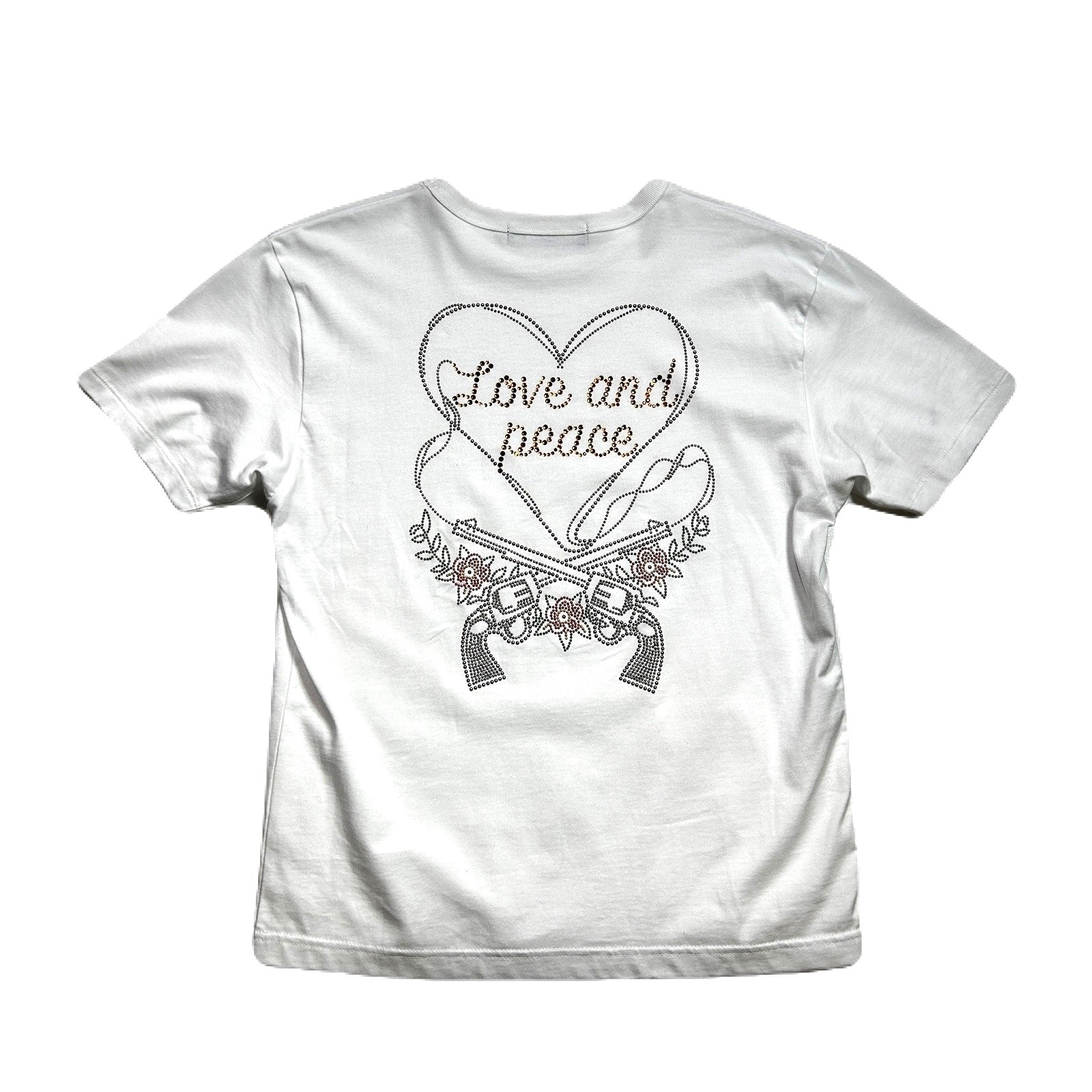 画像をギャラリービューアに読み込む, WOMENS HEART CROSSGUN T-SHIRT / WHITE