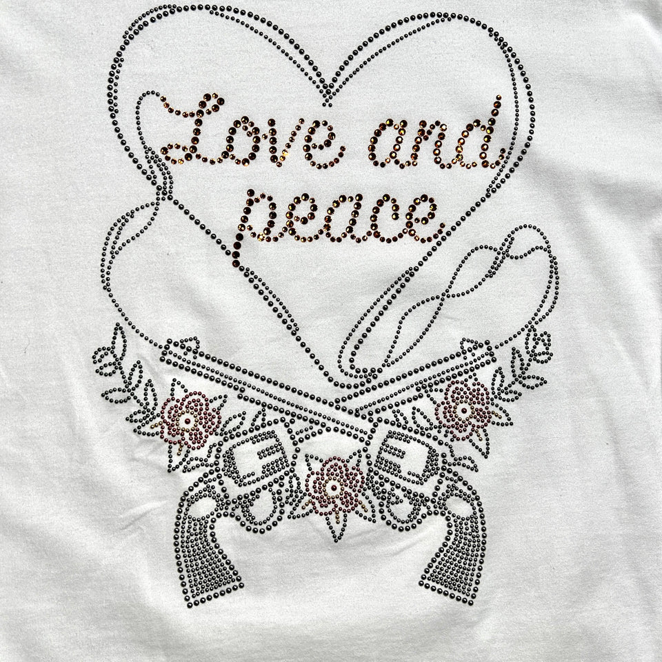 画像をギャラリービューアに読み込む, WOMENS HEART CROSSGUN T-SHIRT / WHITE