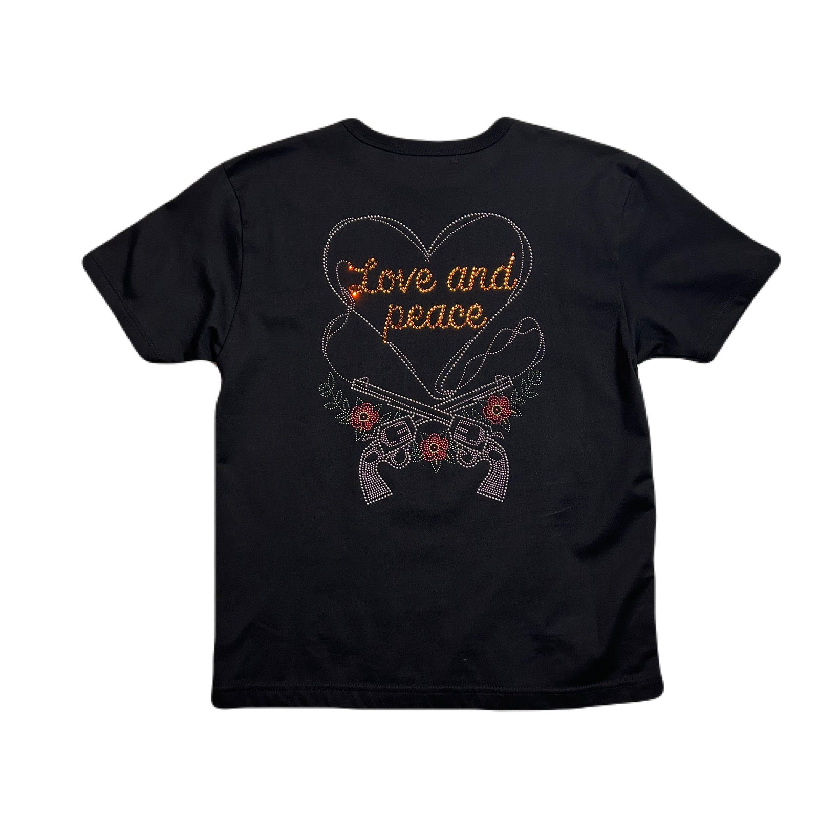 画像をギャラリービューアに読み込む, WOMENS HEART CROSSGUN T-SHIRT / BLACK