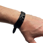 CROCODILE WRIST BAND CROSSGUN  / BLACK