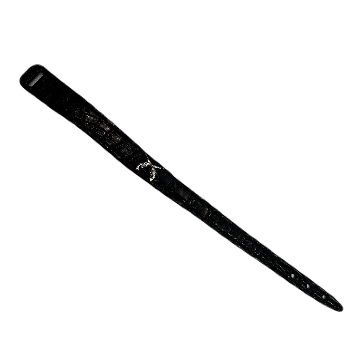 CROCODILE WRIST BAND CROSSGUN  / BLACK