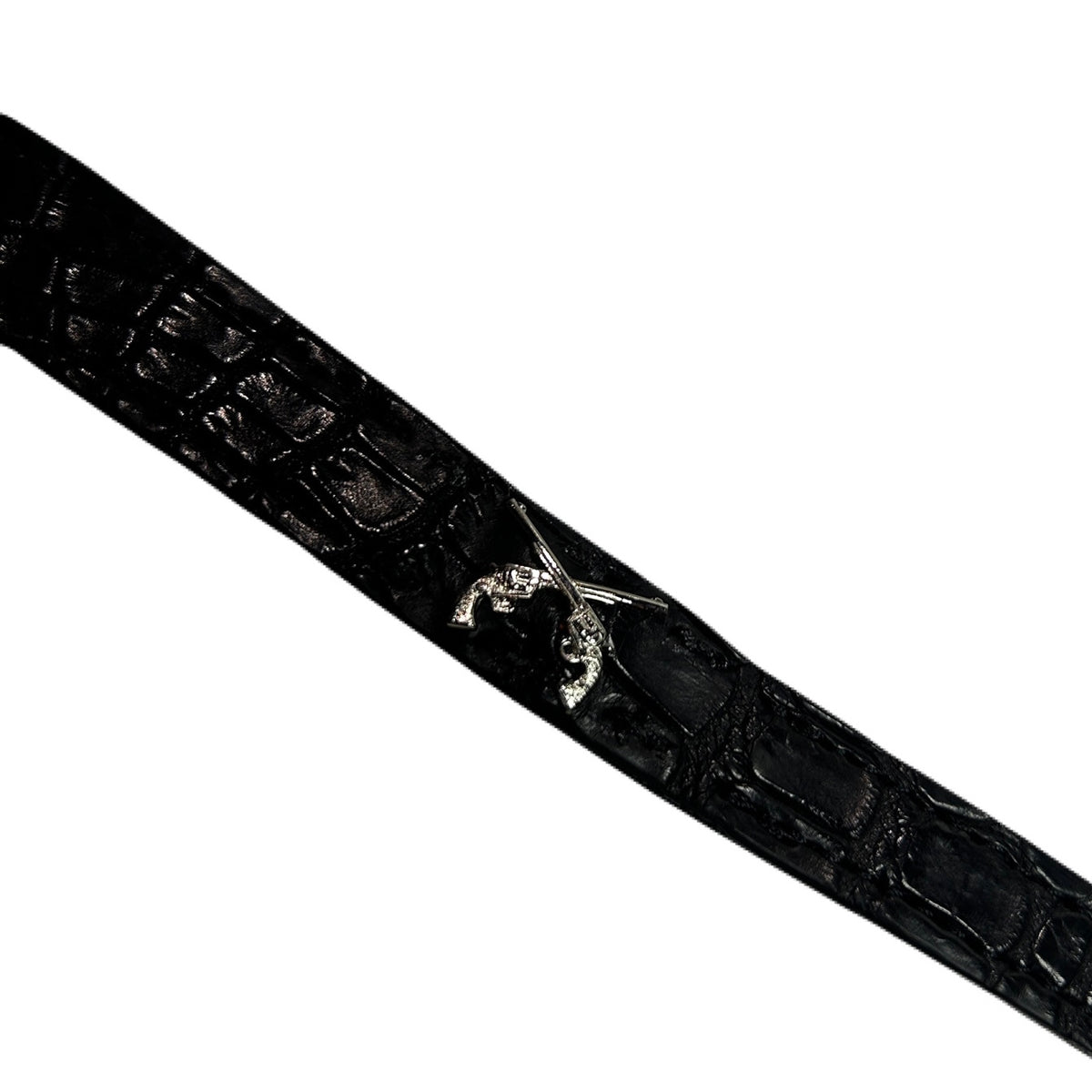 CROCODILE WRIST BAND CROSSGUN  / BLACK