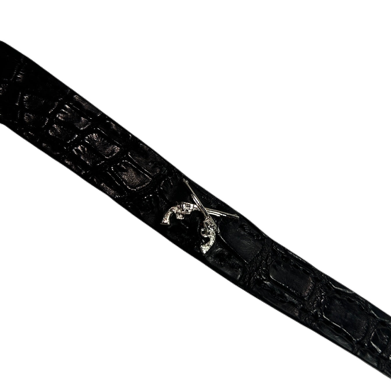 将图片加载到图库查看器，CROCODILE WRIST BAND CROSSGUN  / BLACK