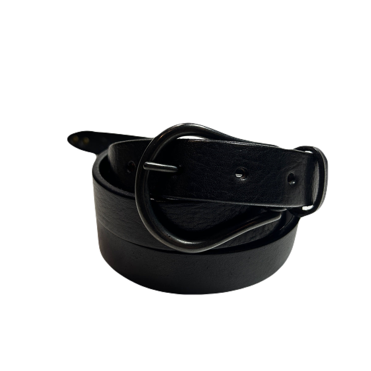 COW LEATHER BELT CROSSGUN  / BLACK
