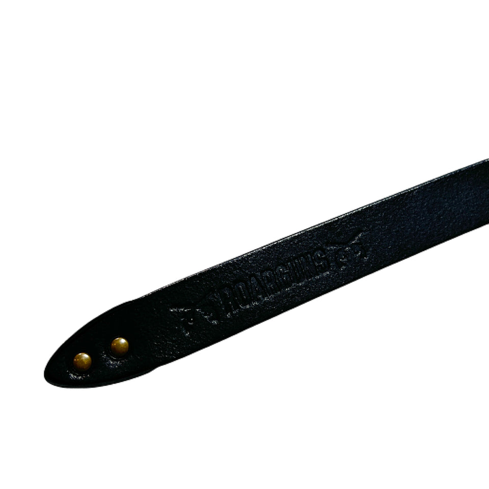 将图片加载到图库查看器，COW LEATHER BELT CROSSGUN  / BLACK