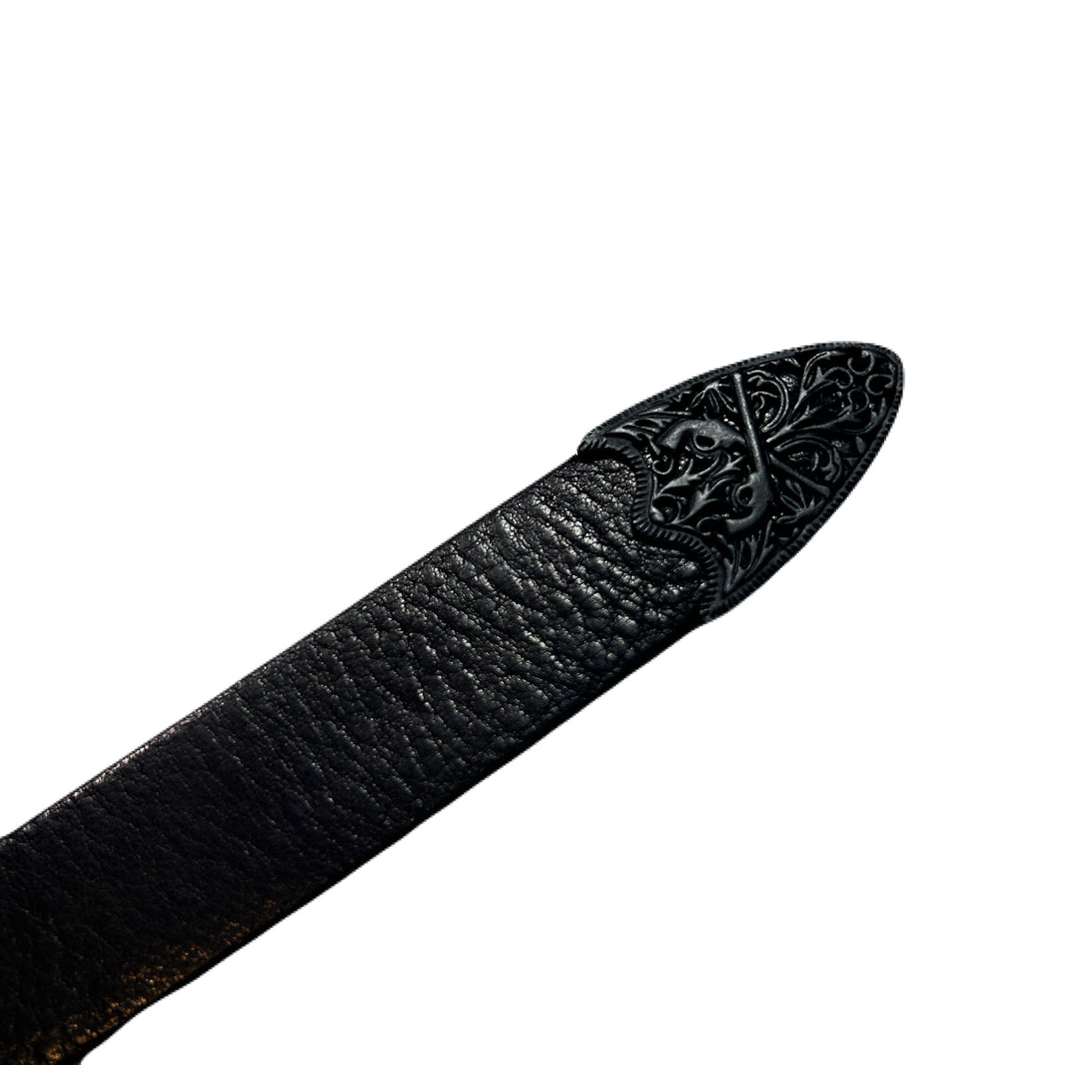 COW LEATHER BELT CROSSGUN  / BLACK