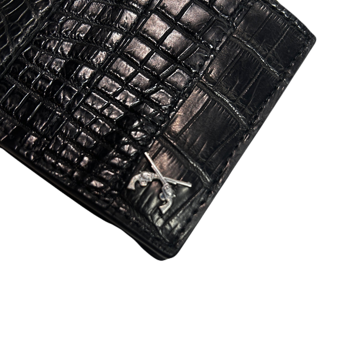 CROCODILE WALLET CROSSGUN  / BLACK