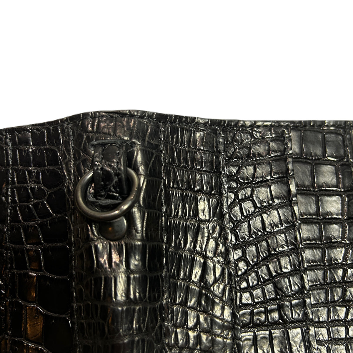 CROCODILE WALLET CROSSGUN  / BLACK