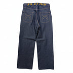 RIGID DENIM WIDE PANTS / BLUE