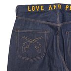 RIGID DENIM WIDE PANTS / BLUE