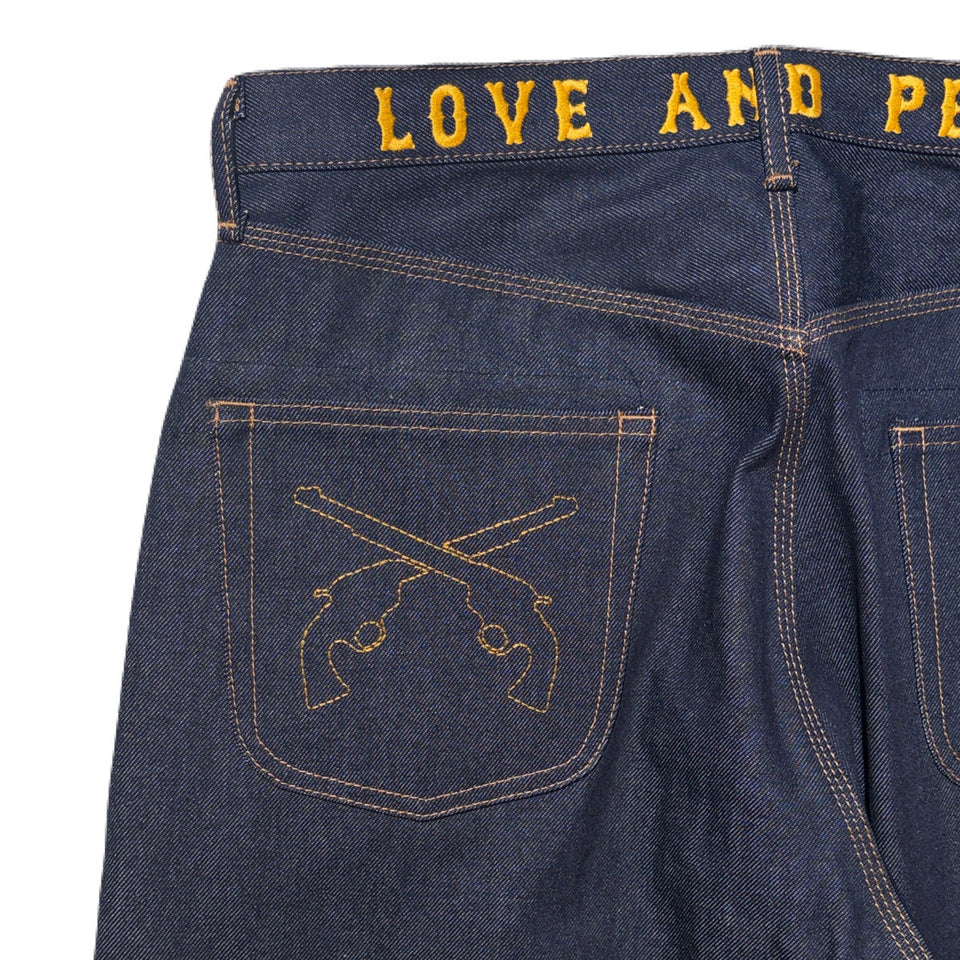 画像をギャラリービューアに読み込む, RIGID DENIM WIDE PANTS / BLUE