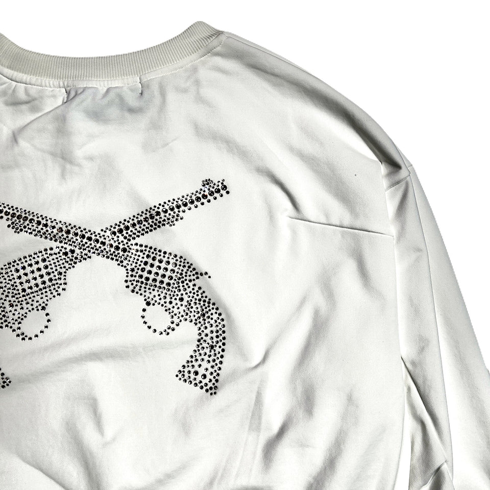 画像をギャラリービューアに読み込む, WOMENS CROSSGUN METAL SWEAT / WHITE