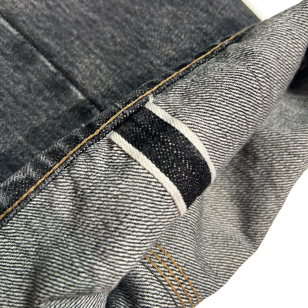 VINTAGE WASH SELVEDGE DENIM PANTS CROSSGUN / BLACK