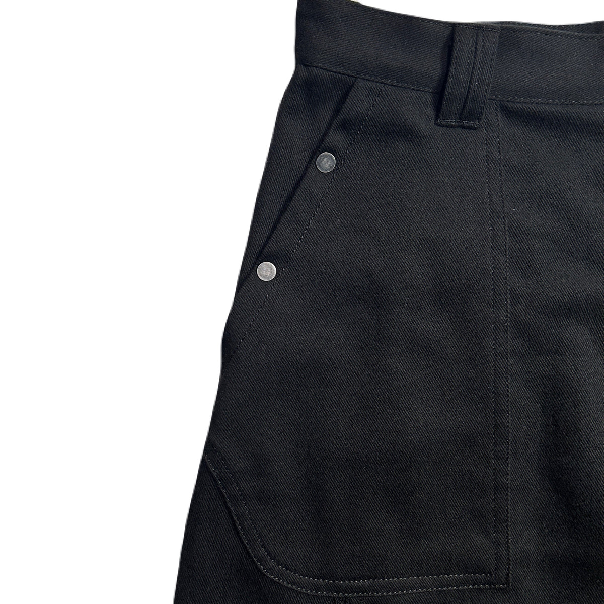 WOMEN BRUSHE DRILL SKIRT / BLACK