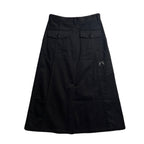 WOMEN BRUSHE DRILL SKIRT / BLACK