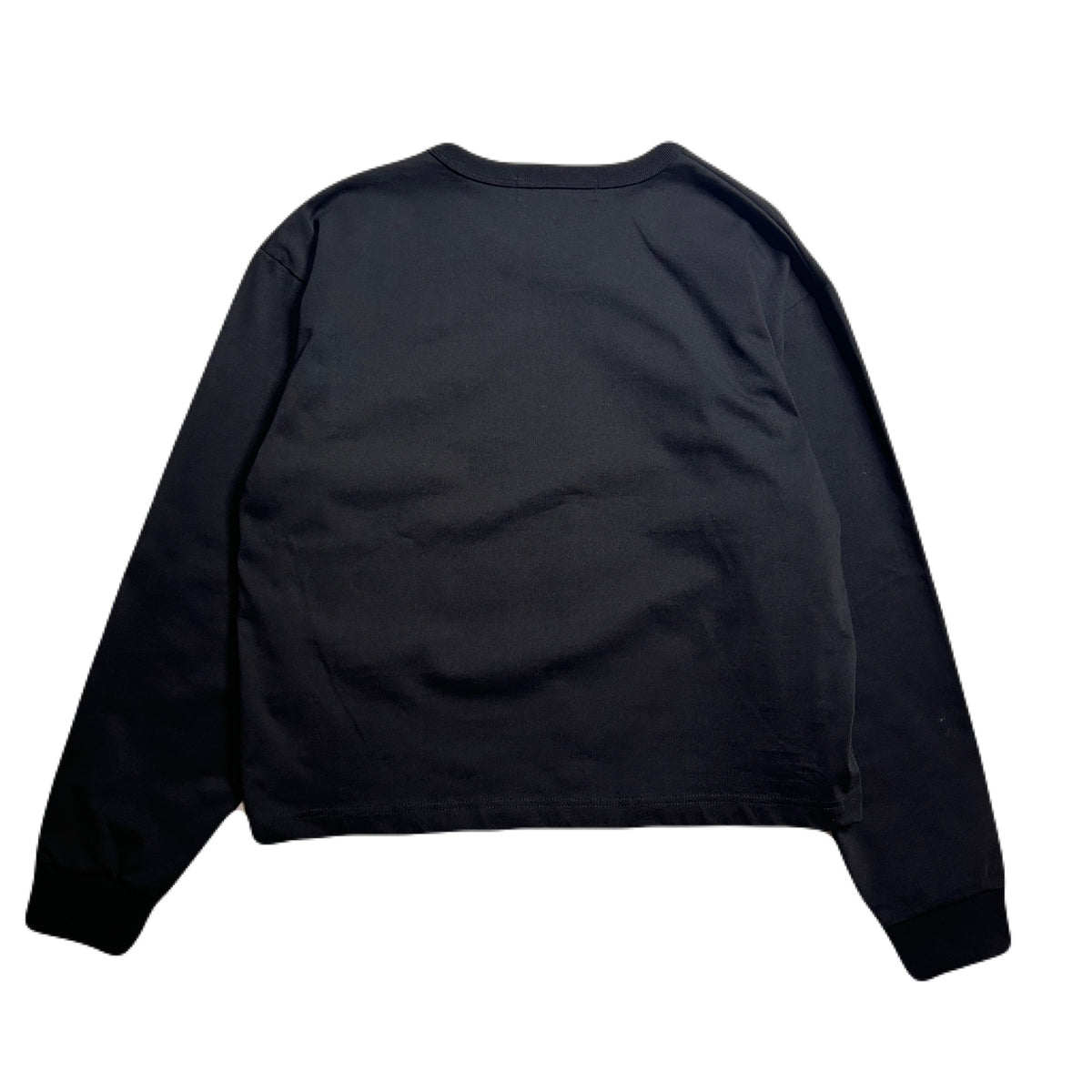 WOMEN SMILE CRYSTAL LONG SLEEVE T / BLACK