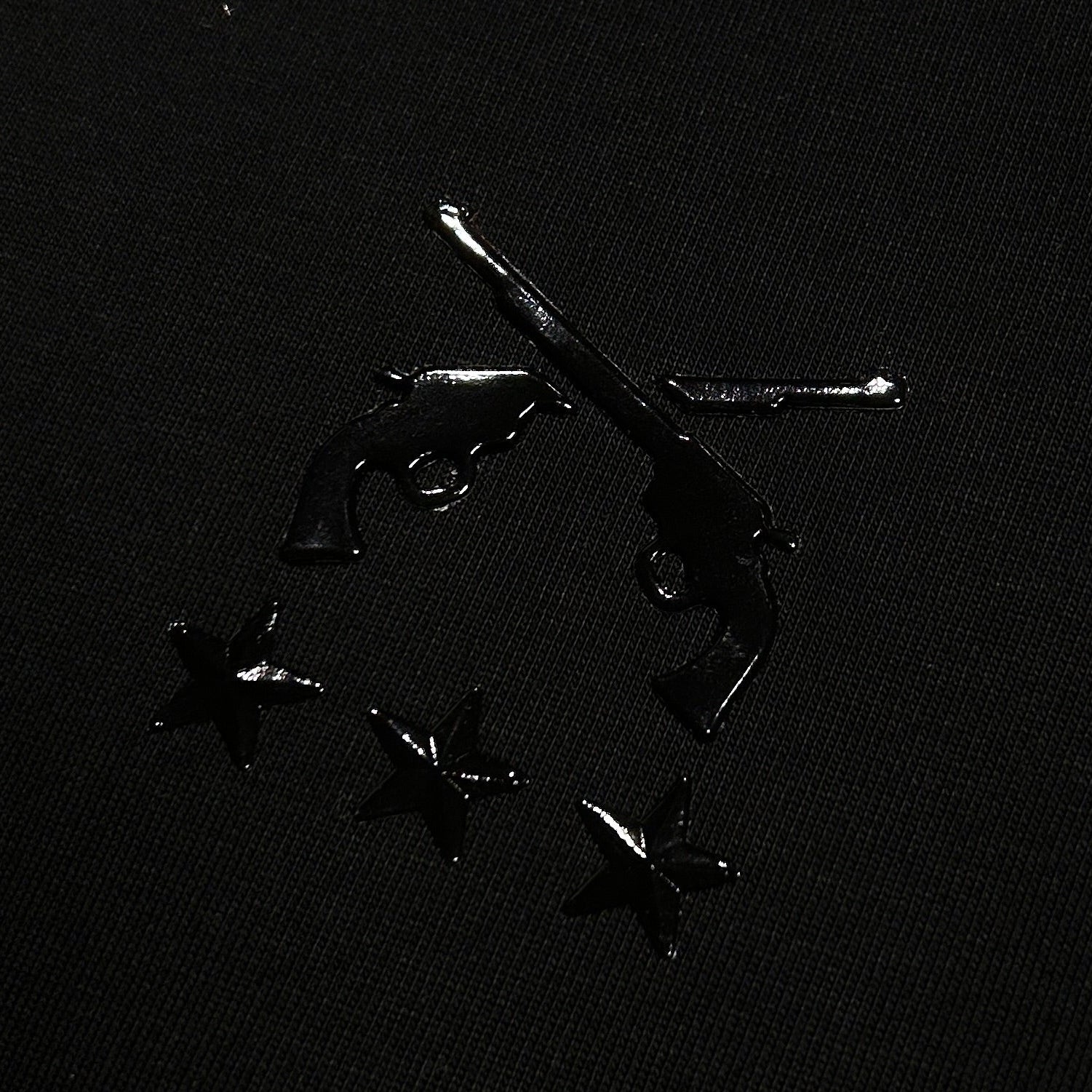 Load image into Gallery viewer, CROSSGUN 3 STARS TPU L/S T-SHIRT / BLACK