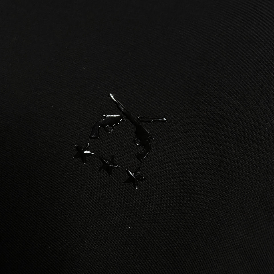 Load image into Gallery viewer, CROSSGUN 3 STARS TPU L/S T-SHIRT / BLACK