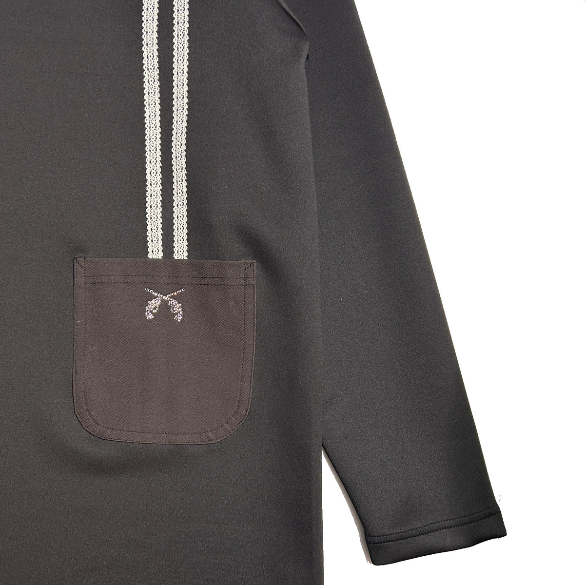 WOMEN CARDBORD JERSEY DRESS / BLACK