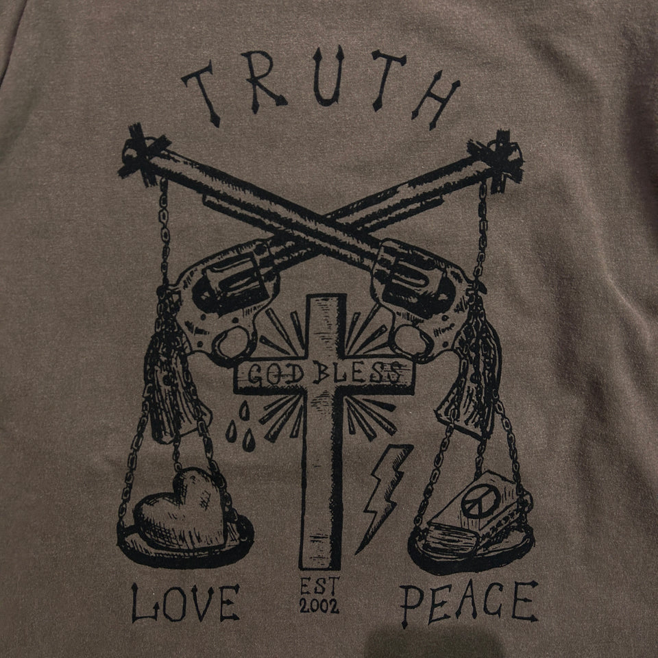 画像をギャラリービューアに読み込む, FROCKY PRINT L/S T-SHIRT / BROWN