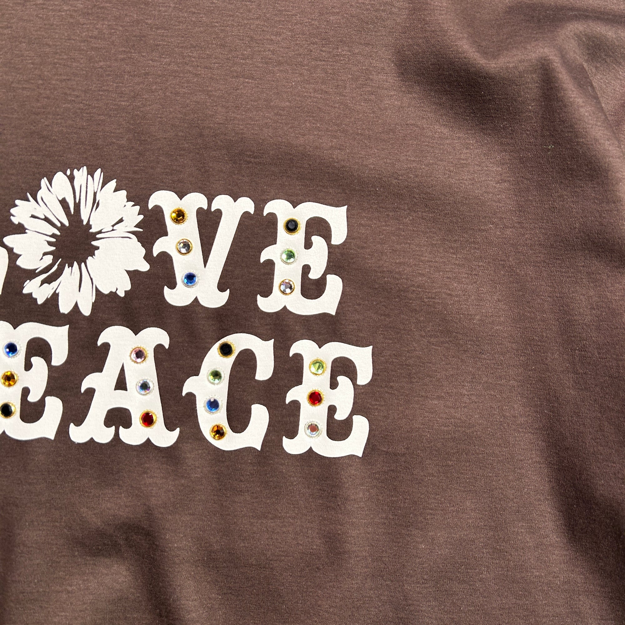 画像をギャラリービューアに読み込む, LOVE PEACE HOTFIX T-SHIRT / BROWN