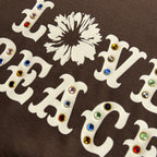 LOVE PEACE HOTFIX T-SHIRT / BROWN
