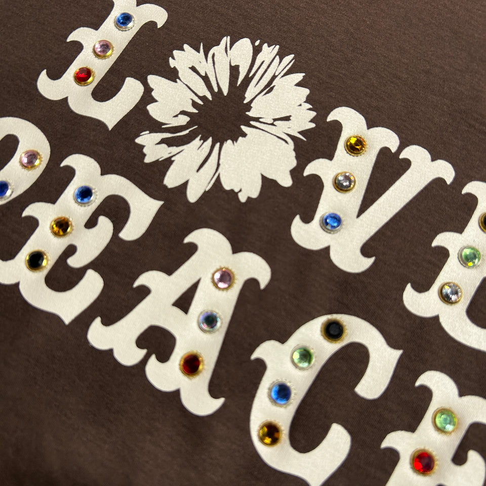 画像をギャラリービューアに読み込む, LOVE PEACE HOTFIX T-SHIRT / BROWN