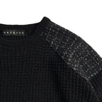 7GG WAFFLE COMMAND SWEATER / BLACK