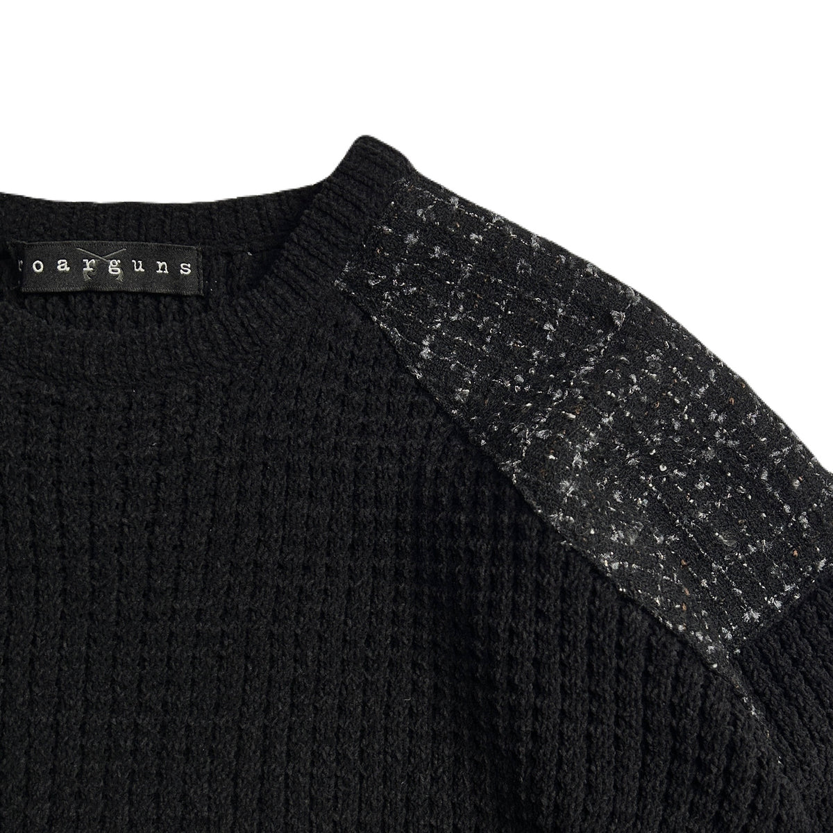 7GG WAFFLE COMMAND SWEATER / BLACK